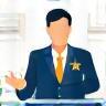 Expert instructor icon showing a person with a star