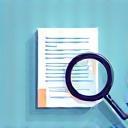 Assessment icon - magnifying glass